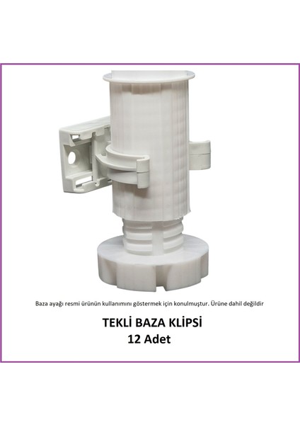 Baza Klipsi Tekli 12 Adet Beyaz fırsatları