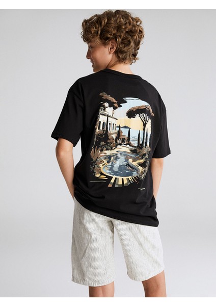 Yeni Sezon Bisiklet Yaka Erkek Çocuk Tişört