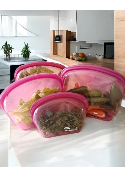 Pack Medikal Silikon Saklama Poşeti – Tekrar Kullanılabilir, Sızdırmaz, Dondurucu & Mikrodalga Uyumlu Gıda Kabı modelleri