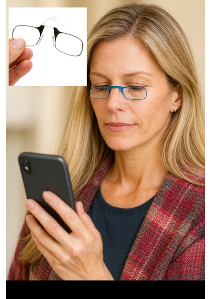 Burun Üstü Pratik Mini, Anahtarlıklı KAHVERENGİ Yakın Gözlüğü