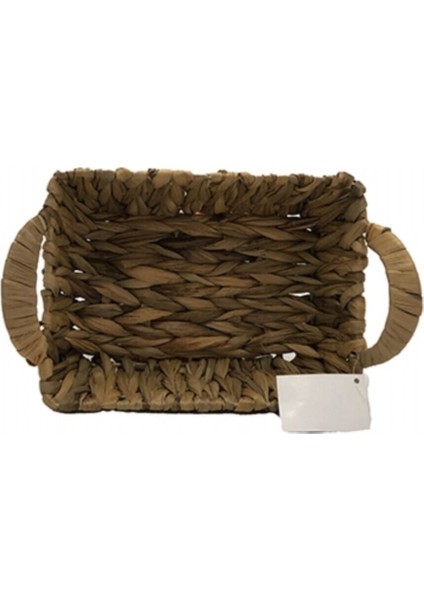 Beyaz Kulplu Yuvarlak Hasır Düzenleyici, Şık ve Kullanışlı Saklama Çözümü