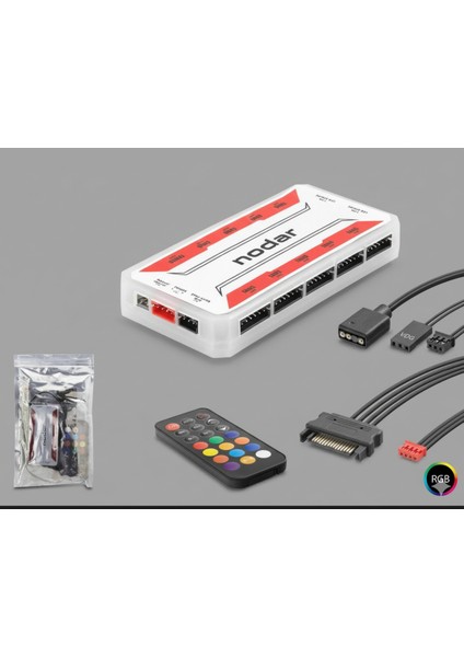 ND2806 Argb Fan ve LED Kontrolcü Hub Seti + Uzaktan Kumanda Beyaz fiyatları