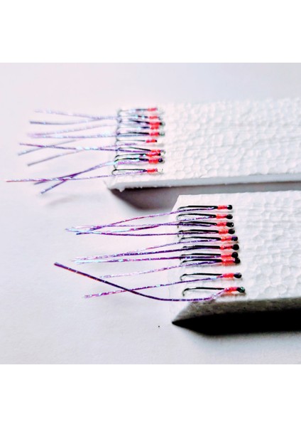 Çapari İstavrit Çaparisi, 20x12 Beden, Mor Sim, 11 No Beyaz İğne, 10 İğneli Çapari 2li Paket modelleri