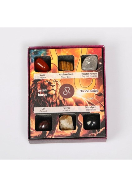 Aslan Burcu Doğal Taş Seti – Karton Kutulu modelleri
