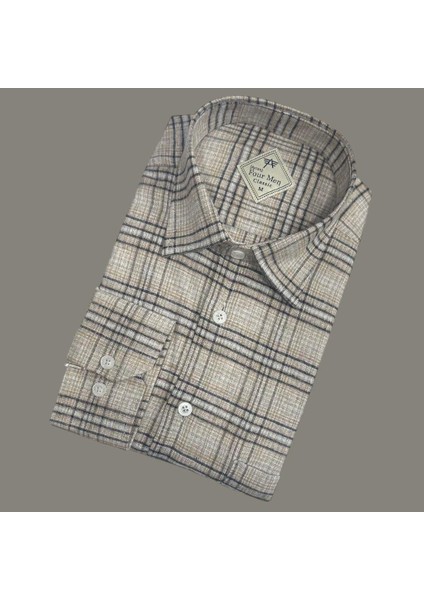 Klasik %100 Cotton Uzun Kollu Terletmeyen Kışlık Flanel Gömlek (Regular Kalıp) fiyatları