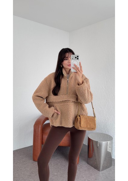 Sütlü Kahverengi Teddy Sweat