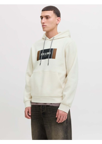 Jjhayato Sweat Hood Ekru Erkek Sweatshirt 12278614