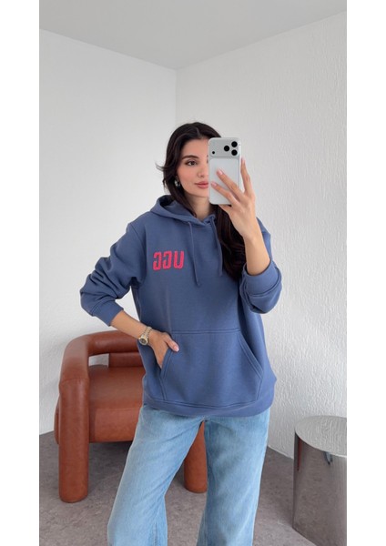 Kanguru Cepli Lacivert Sweat