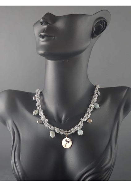 Akuamarin - Hematit Taşlı Kolye modelleri