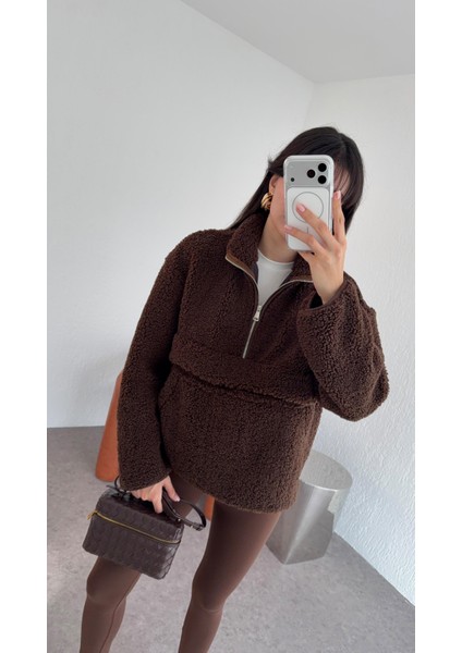 Kahverengi Teddy Sweat modelleri