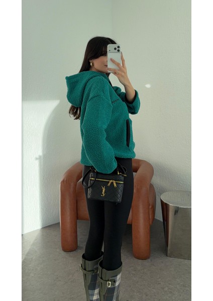 Çimen Yeşili Peluş Sweat fiyatları