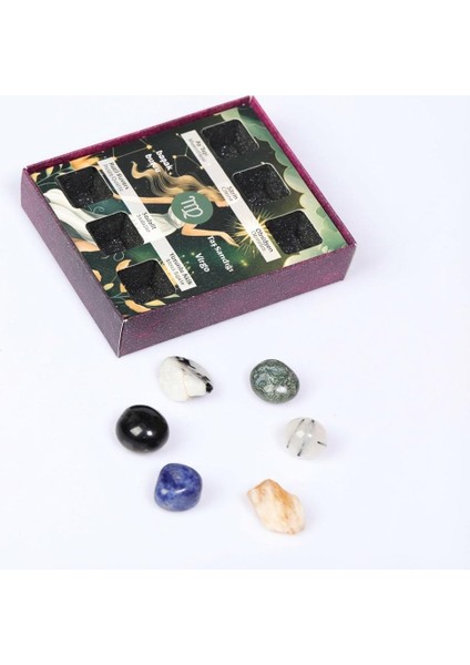 Başak Burcu Doğal Taş Seti – Karton Kutulu
