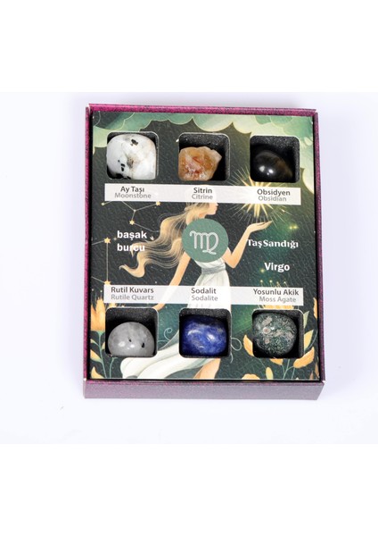 Başak Burcu Doğal Taş Seti – Karton Kutulu modelleri