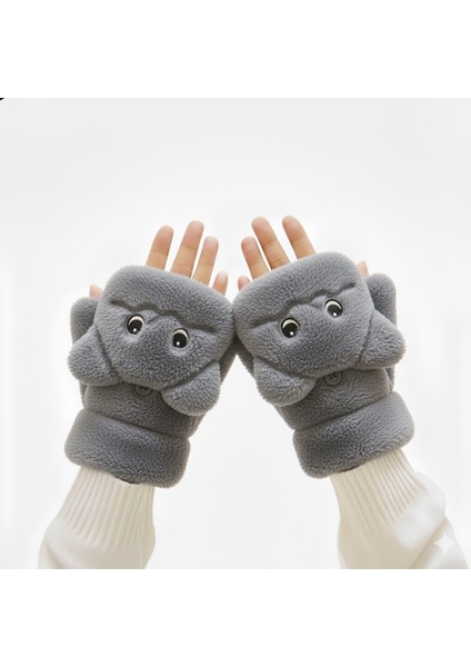 Peluş Parmaksız Sevimli Kedi Kadın/çocuk Eldiven