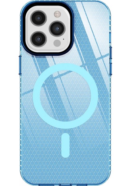 iPhone 12 Pro Max Kılıf Beta Magneticsafe Silikon - Mavi