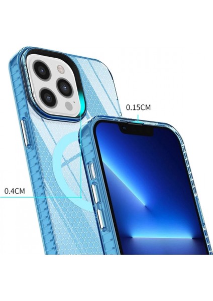 iPhone 12 Pro Max Kılıf Beta Magneticsafe Silikon - Mavi indirimleri
