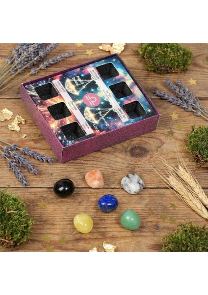 Terazi Burcu Doğal Taş Seti – Karton Kutulu