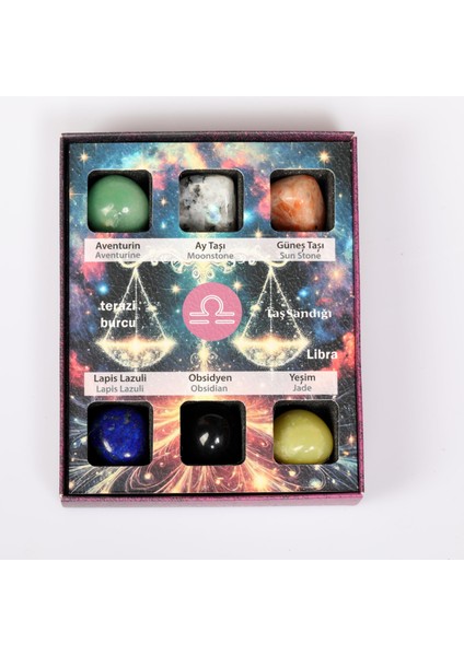 Terazi Burcu Doğal Taş Seti – Karton Kutulu fırsatları