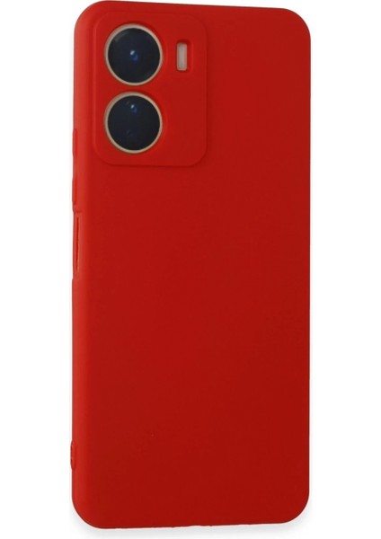 Vivo Y16 Kılıf First Silikon - Kırmızı