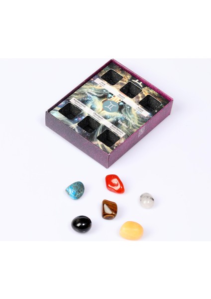 Ikizler Burcu Doğal Taş Seti – Karton Kutulu
