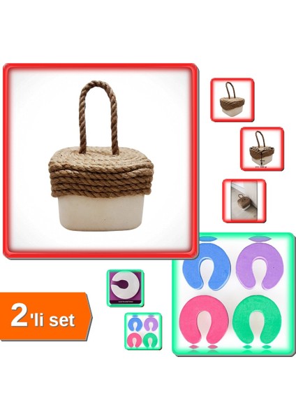 1 Adet Kare Beton Kapı Stoperi + 1 Adet Kapı Durdurucu Sünger Stoper - 2li Set V1H5W0