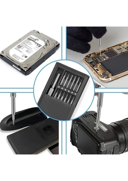 24 Parça Çok Fonksiyonlu Hassas Tornavida Seti + Yeni Seyahat Tipi Universal Adaptör - 2li Set E3S8C modelleri