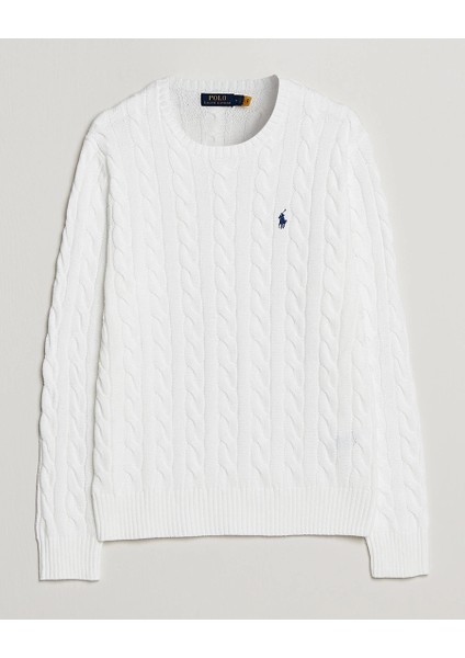 Erkek Örgü Dokulu Beyaz Triko Kazak modelleri