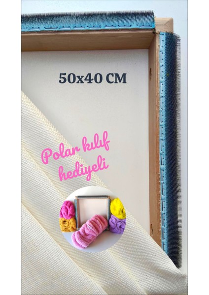 50X40CM Sihirli Punch(Panç)(Kasnak Kılıf Hediyeli)Telli/iğneli Ahşap Nakış Kasnağı