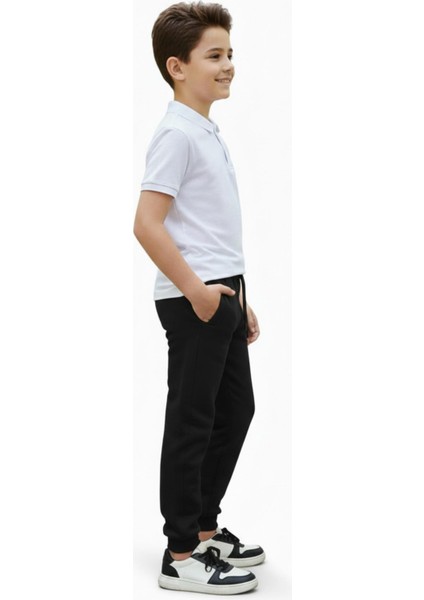 Siyah Renk 3 Iplik Manşetli Kız Erkek Çocuk Eşofman Alt BGL-ST05047 fiyatları