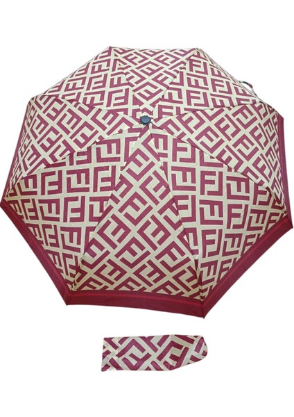 Profesyonel Fiber Bayan Şemsiye Düğme ile Açma ve Kapanma