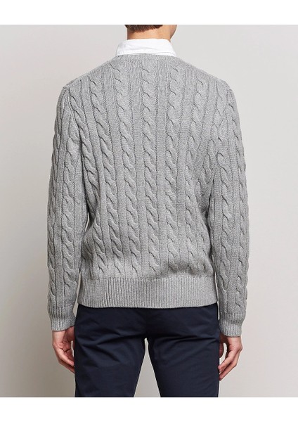 Erkek Örgü Dokulu Gri Triko Kazak fiyatları