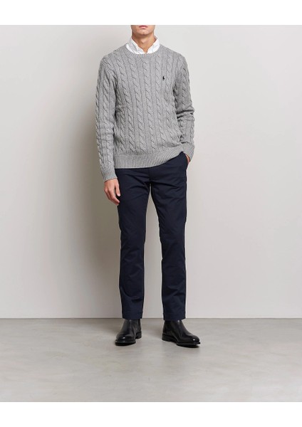 Erkek Örgü Dokulu Gri Triko Kazak fırsatları