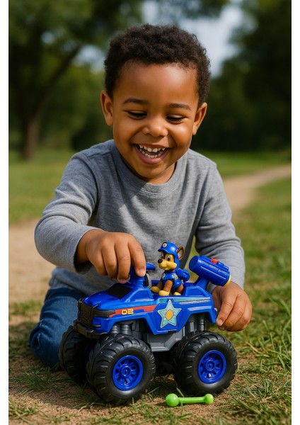 Büyük Tekerlekli Paw Patrol Chase Kurtarma Aracı Mızrak Atarlı Monster Truck Oyuncak