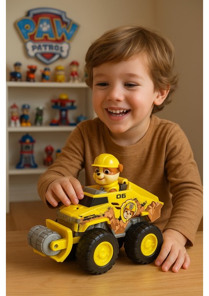 Rubble Buldozer Canavar Kamyon Büyük Tekerlekli Paw Patrol Rescue Wheels Oyuncak Arc Seti Cocuk Oyun