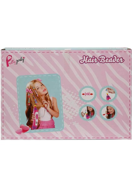 Renkli Boncuklu Saç Tasarım Makinesi Pretty Pinky Kız Çocuk Saç Süsleme Oyun Hobi Seti Eğlenceliyeni fırsatları
