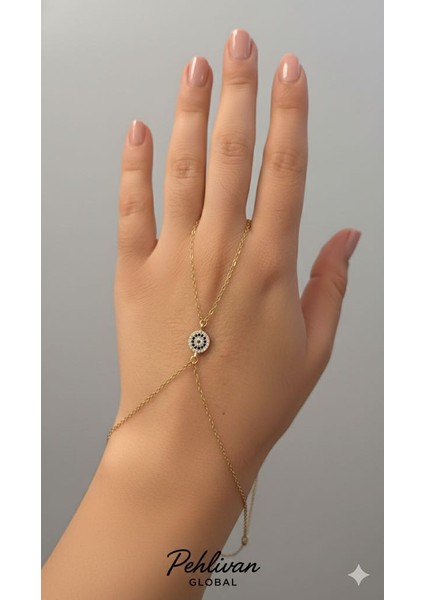 Nazar Boncuk Desenli Çelik Şahmeran