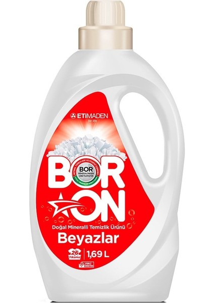 Boron Doğal Temizlik Beyazlar Için Sıvı Deterjan 26 Yıkama 1.69 Lt