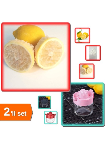 50 Adet Limon Bonesi - Bitki Çayı Bonesi + Cam Kavanozlu Limon Sıkacağı 300 ml - 2li Set G4D5Y3