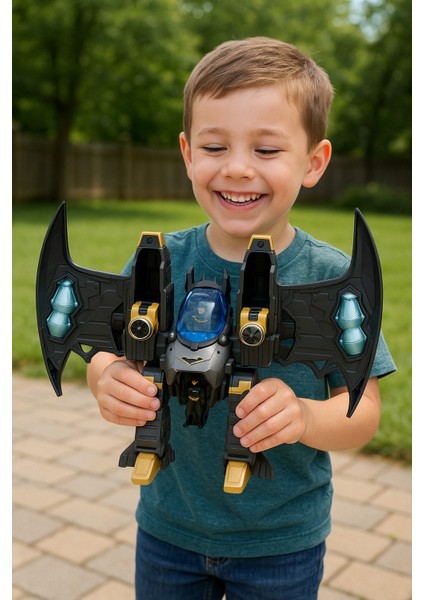 Dönüşen Batwing Mech Robot Seti Metal Force Dc Comics Batman ve Superman Aksiyon Oyuncak