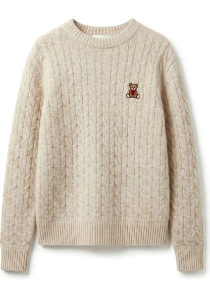 Ayıcık Işlemeli Bisiklet Yaka Triko Kazak fiyatları