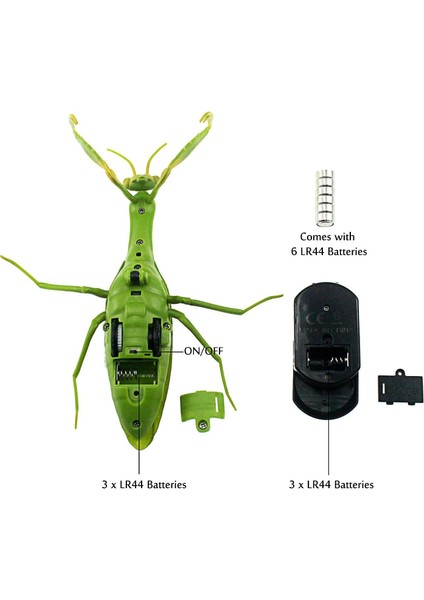 Isıklı Uzaktan Kumandalı Dev Çekirge Şaka Oyuncak Hareketli Kızılötesi Interaktif Böcek Model indirimleri