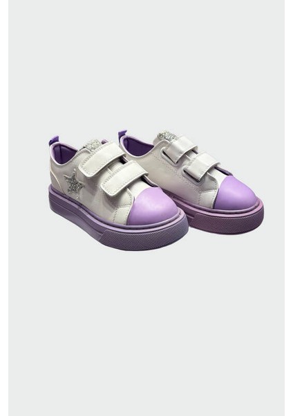 Kız Çocuk Beyaz-Lila Spor Ayakkabı