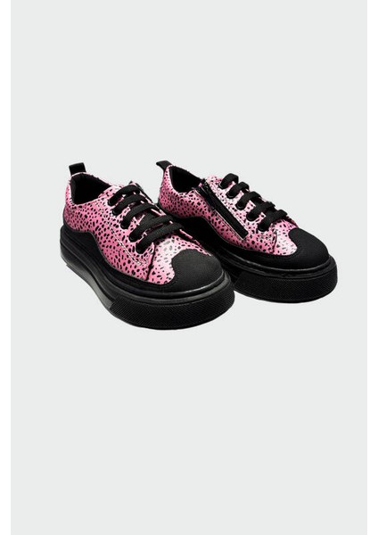 Kız Çocuk Fuşya Puantiyeli Spor Ayakkabı