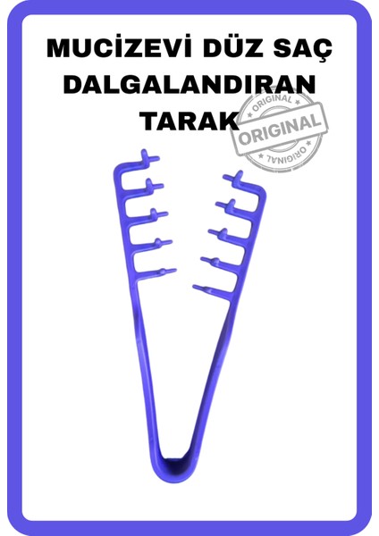 Festilo Mucizevi Tarak Dalga ve Hacim Veren French Crop Düz Saç Şekillendirme Tarağı Mavi