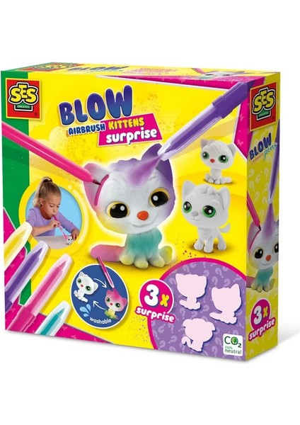 Boya Üfleme Kalemi 3x Kedicik Sürprizi fırsatları