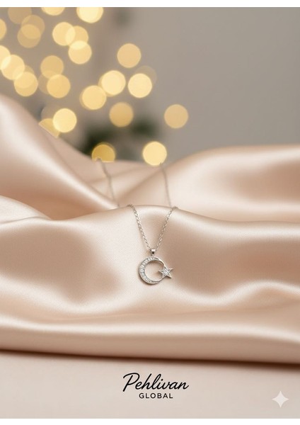 Ay Yıldız Model Gümüş Renk Çelik Kolye fiyatları