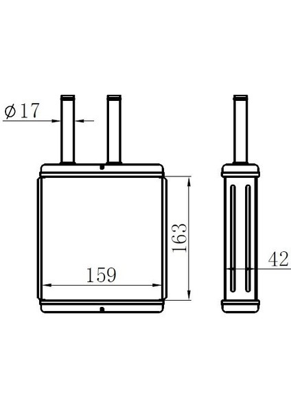Kalorifer Radyatörü Kıa Sportage (163X165X42)(A/M)