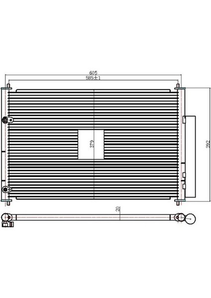Klima Radyatörü Toyota Corolla D4D 07+ (A/M)(698X322X16) Aluminyum