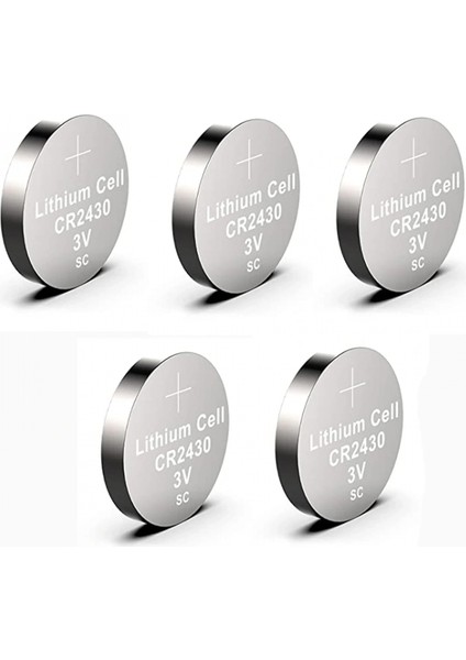 Yuma CR2430 Süper Lityum 3V 5’li Kart Düğme Pil