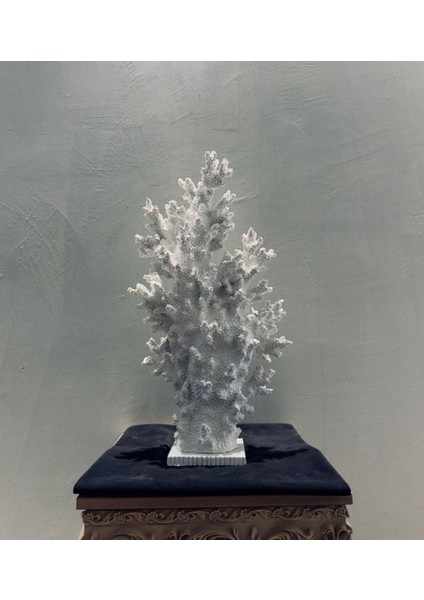 Dekoratif Mercan Heykel – 60X30 cm Polyester Ev & Ofis Dekoru